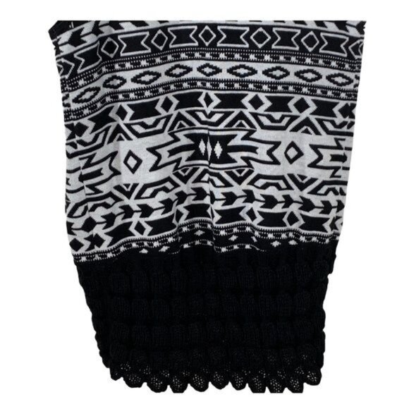 John Paul Richard Studio Chunky Knit Cardigan Vest L Black White Fall - Picture 6 of 10